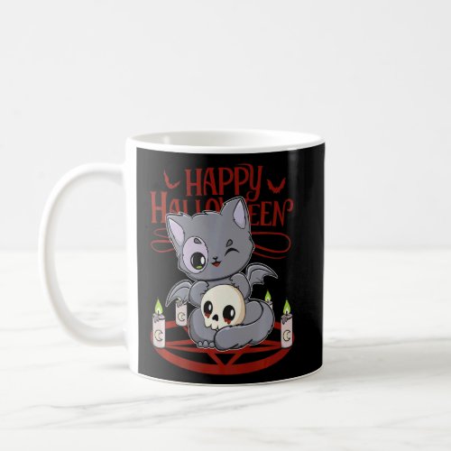 Black Cat Holding Magic Item For Witchcore Yandere Coffee Mug