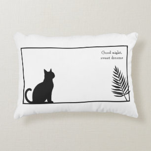 black cat home Accent Pillow