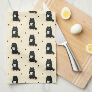 Hand Towels Cute Black Cat Dishcloth Modern Simple Style - Temu