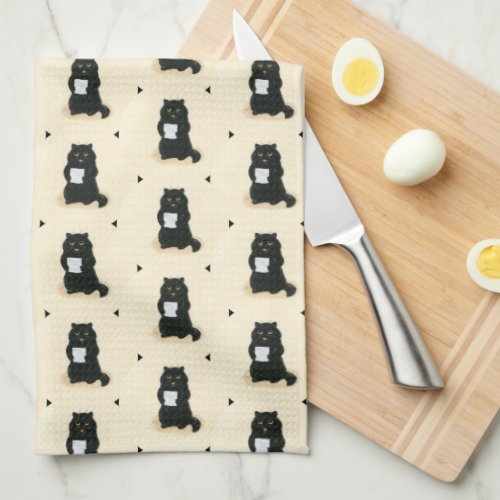 Black Cat Home Sweet Home Rescue Shelter Cute Kitchen Towel