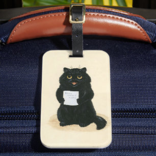 Black Cat Home Sweet Home Rescue Shelter Cute Luggage Tag
