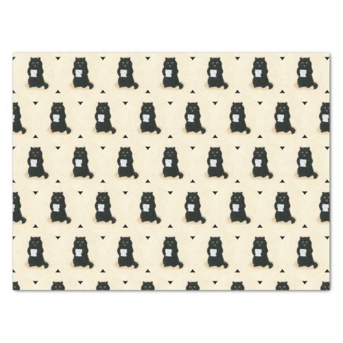 Black Cat Home Sweet Home Rescue Shelter Cute Tissue Paper