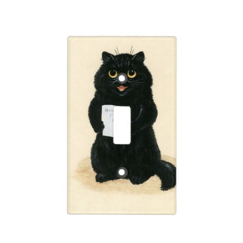 Black Cat Home Sweet Home Vintage Rescue Shelter Light Switch Cover
