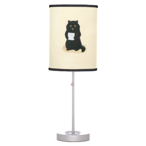 Black Cat Home Sweet Home Vintage Rescue Shelter Table Lamp