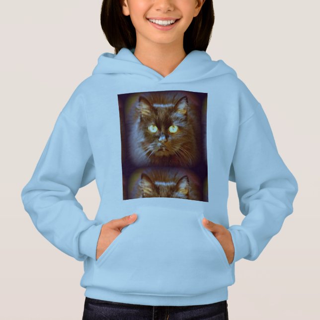 black cat hoodie (Front)