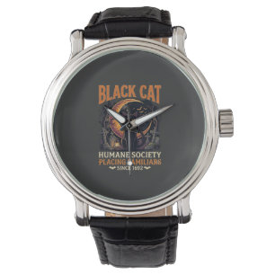 Black Cat Humane Society Halloween Crescent Moon L Watch