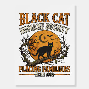 Black Cat Humane Society Halloween Full Moon Bats_ Foam Board