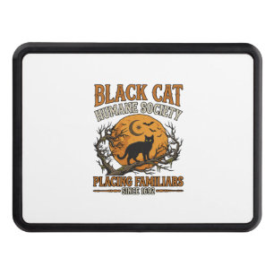 Black Cat Humane Society Halloween Full Moon Bats_ Hitch Cover