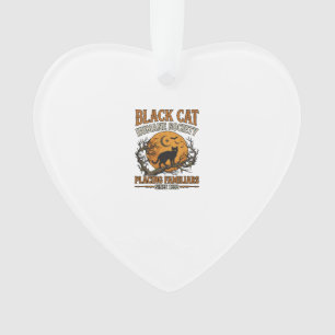 Black Cat Humane Society Halloween Full Moon Bats_ Ornament