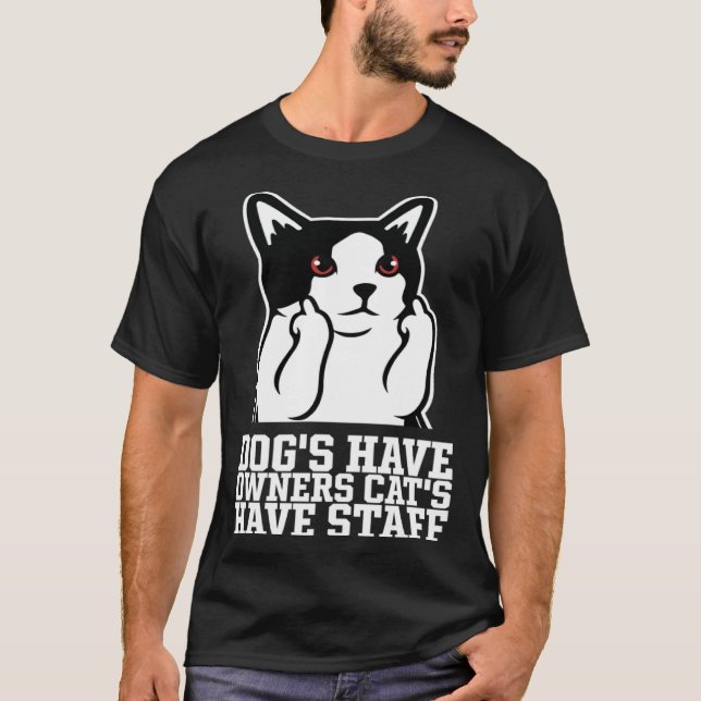 Black Cat Humor  Street Cat  Cool Cat T-Shirt (Front)