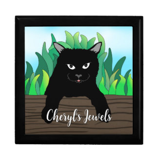 Black Cat Illustration Gift Box
