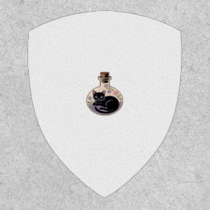 Black Cat in Potion Bottle Classic T-Shirt Patch