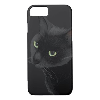 Black cat in the dark Case-Mate iPhone case