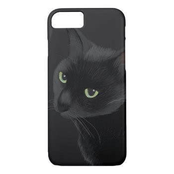 Black Cat In The Dark Iphone 8/7 Case by BATKEI at Zazzle