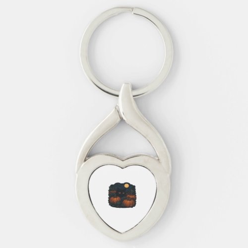 Black Cat in the Patch Classic T-Shirt Keychain