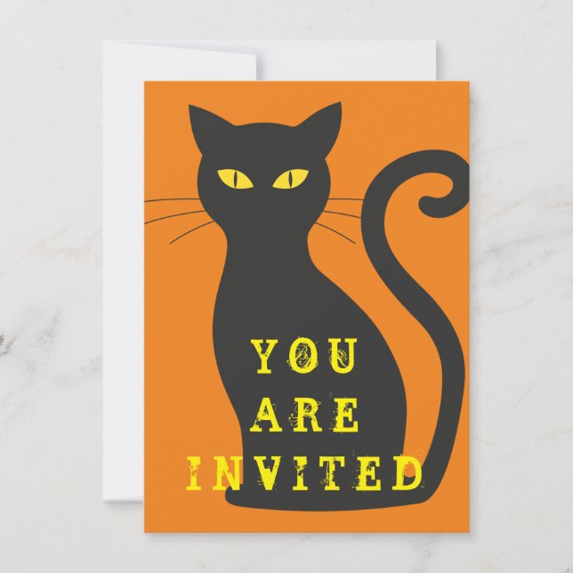 Black Cat Invitation (Front)