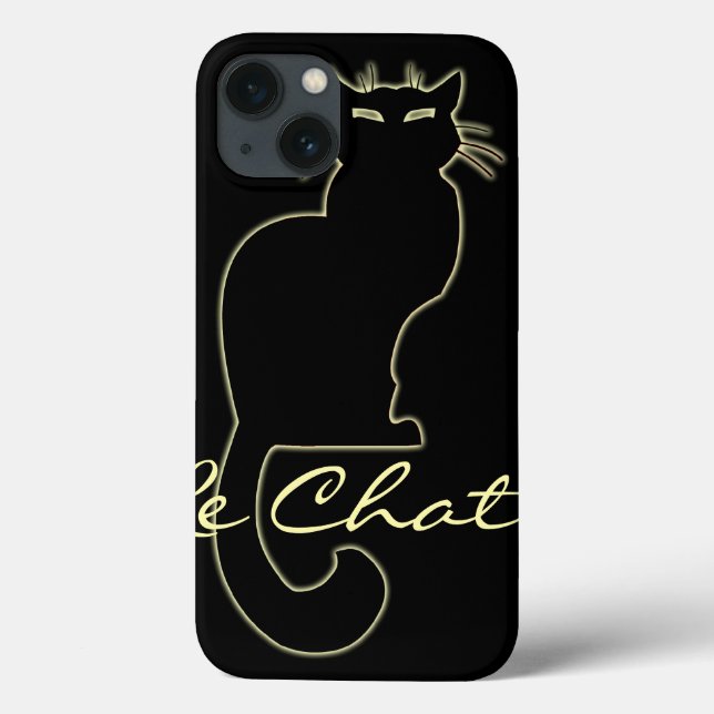 Black Cat iPad Case Cat Lover Le Chat iPad Case (Back)