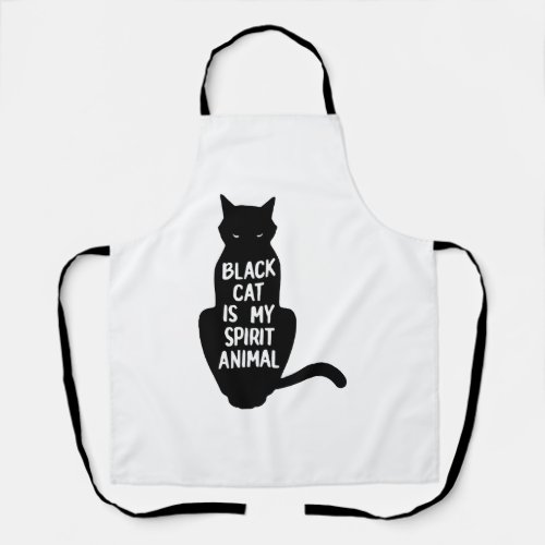 Black Cat Is My Spirit Animal T_Shirt Apron