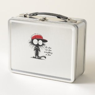 Black Cat It's Fine I'm Fine Everything Is Fine Fu Metal Lunch Box