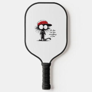 Black Cat It's Fine I'm Fine Everything Is Fine Fu Pickleball Paddle
