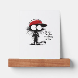 Black Cat It's Fine I'm Fine Everything Is Fine Fu Picture Ledge