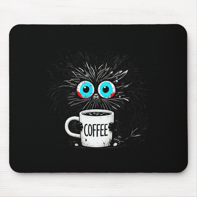 Black Cat Its Fine Im Fine Everything Is Fine Funn Mouse Pad (Front)