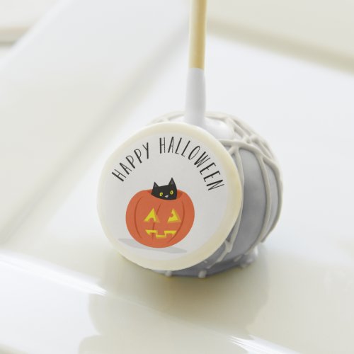 Black Cat Jack O Lantern Kids Halloween Cake Pops