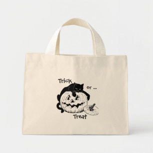Black Cat & Jack O' Lantern Trick or Treat Bag