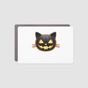 Black Cat Jack o'Lantern Emoji Classic T-Shirt Car Magnet