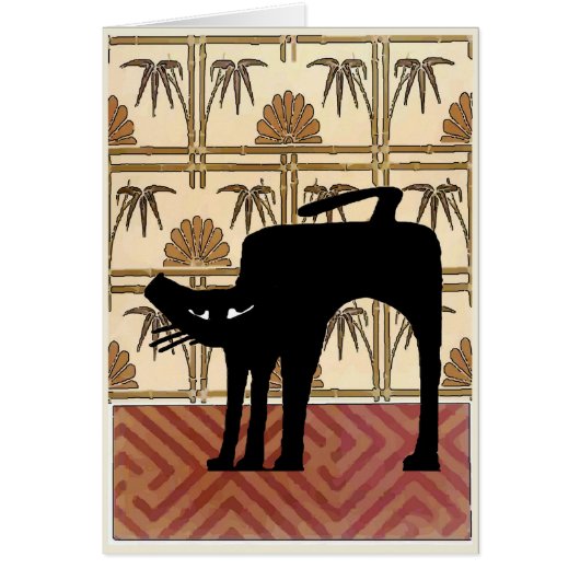 Black Cat Japanese Wallpaper Cards (Front)