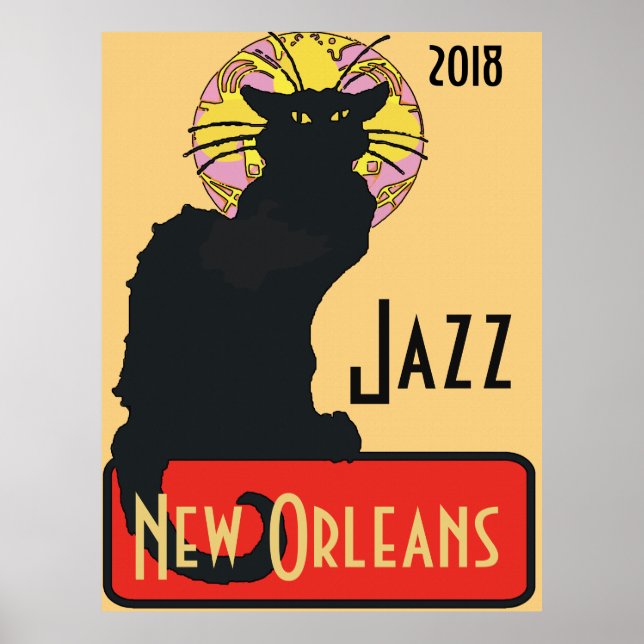 Black Cat, Jazz, edit text Poster (Front)
