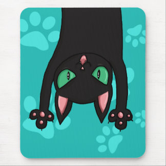 Black Cat jumping out Mouse Pad