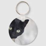 Black Cat Keychain at Zazzle