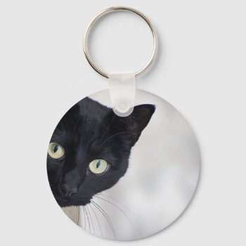 Black Cat Keychain by Madddy at Zazzle
