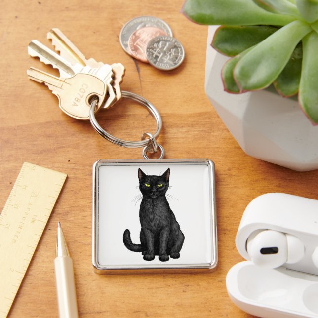 Black cat keychain (Desk)