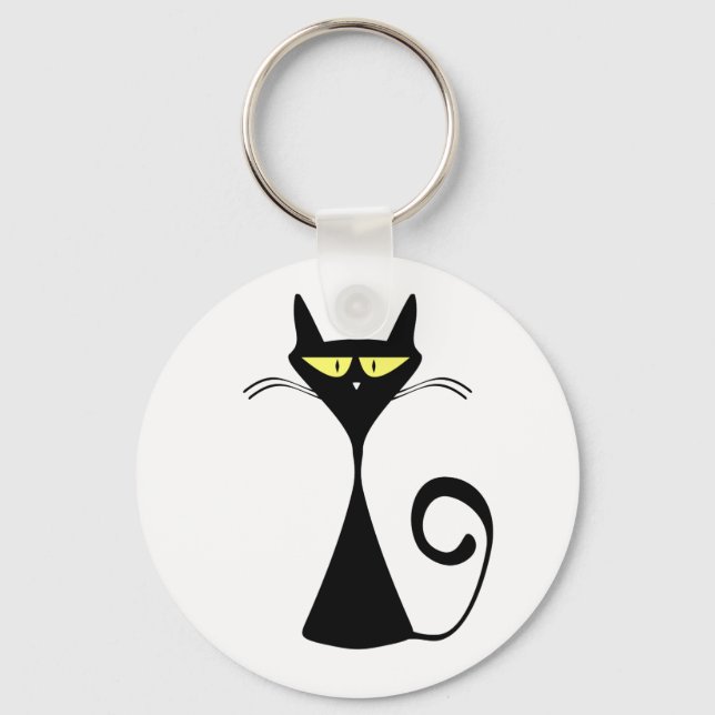 Black cat keychain (Front)