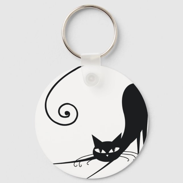 Black Cat Keychain (Front)
