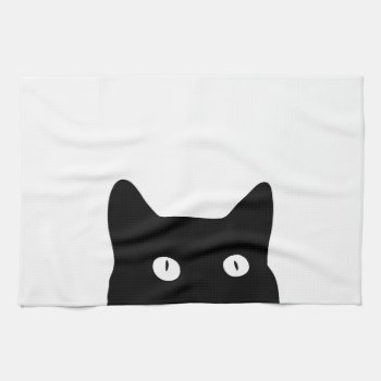 Black Cat Kitchen Towel by GoodSense at Zazzle