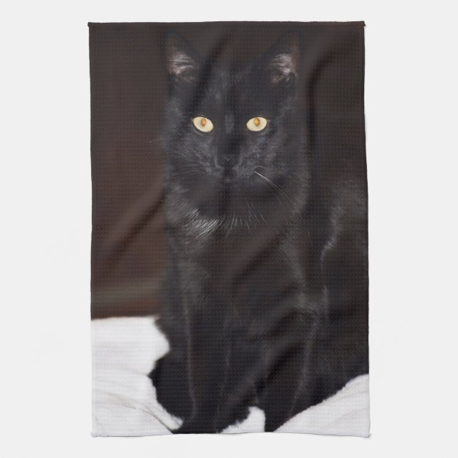 Black Cat Kitchen Towel (Vertical)