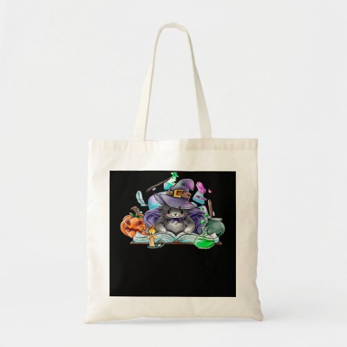 Black Cat Kitty Halloween I Put A Spell On You Cat Tote Bag