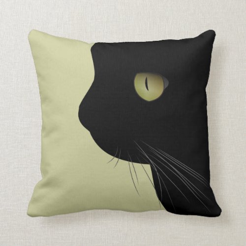 Black Cat Throw Pillow