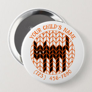 BLACK CAT KNIT Child ID Button