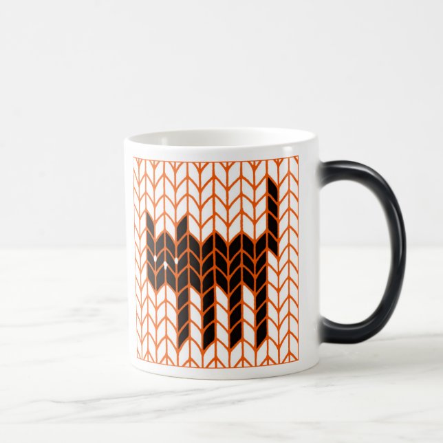 BLACK CAT KNIT Morphing Mug  (Right)