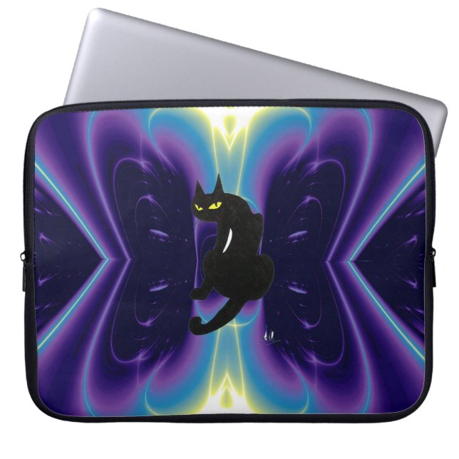 BLACK CAT LAPTOP SLEEVE (Front)