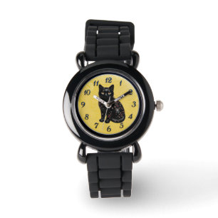 Black Cat Lemon + Black Dial Watch