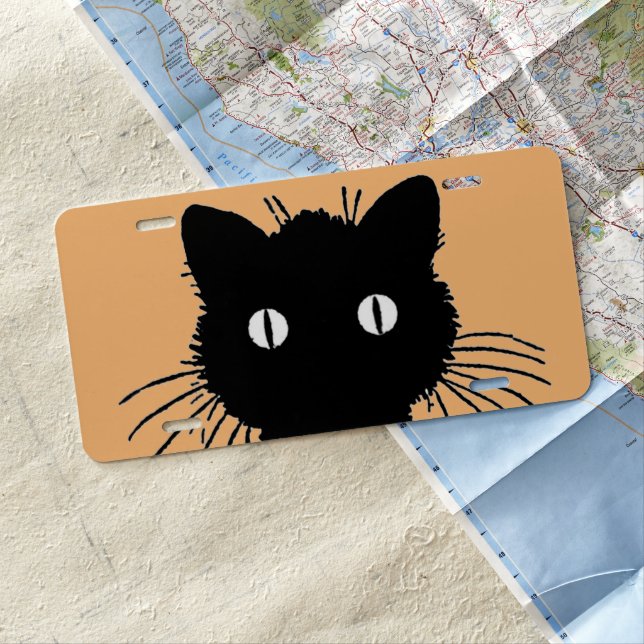 BLACK CAT License Plate (In Situ)