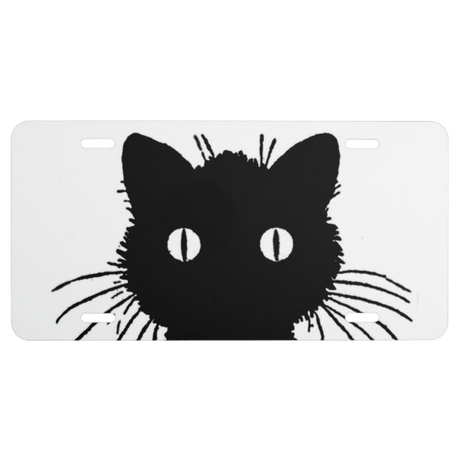 BLACK CAT License Plate (Front)