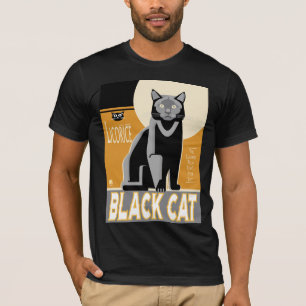 Black Cat Licorice Vintage poster design T-Shirt