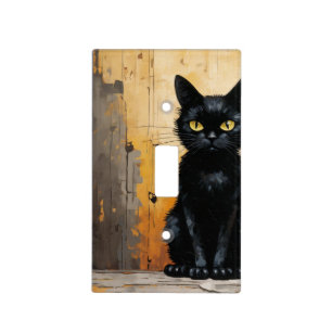 Black Cat Light Switch Cover