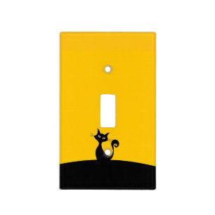 Black Cat Light Switch Cover